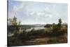 View on the Hudson River Near Tivoli, 1841-Thomas Doughty-Stretched Canvas