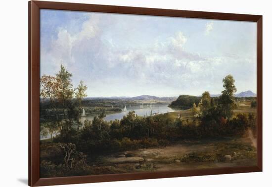 View on the Hudson River Near Tivoli, 1841-Thomas Doughty-Framed Giclee Print