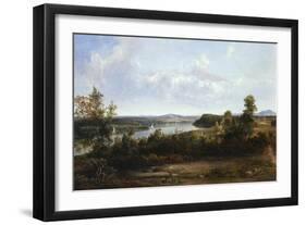 View on the Hudson River Near Tivoli, 1841-Thomas Doughty-Framed Giclee Print