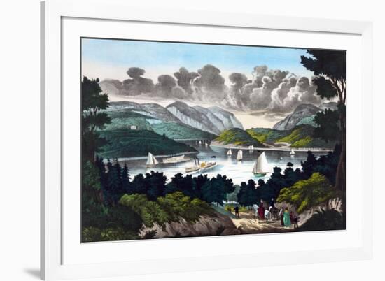 View on the Hudson - West Point-John Walsh & Co-Framed Premium Giclee Print