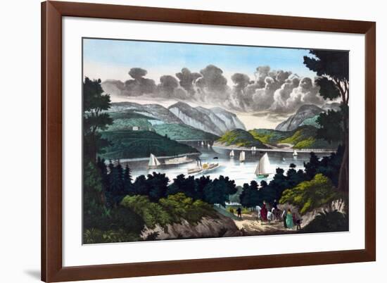 View on the Hudson - West Point-John Walsh & Co-Framed Premium Giclee Print