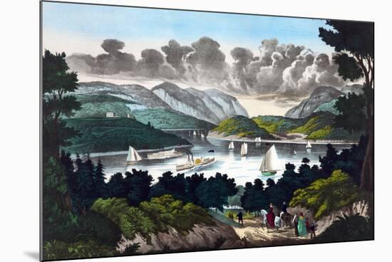 View on the Hudson - West Point-John Walsh & Co-Mounted Premium Giclee Print