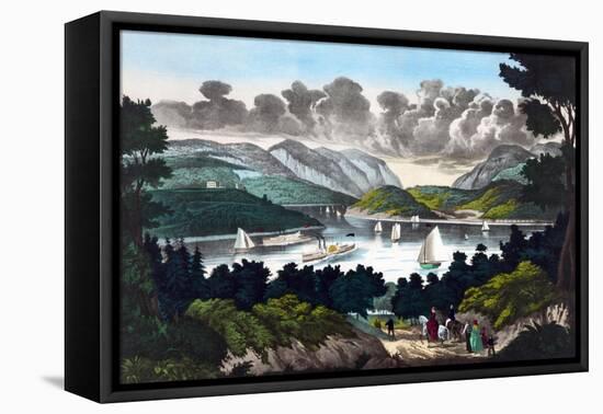 View on the Hudson - West Point-John Walsh & Co-Framed Stretched Canvas