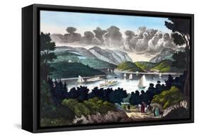 View on the Hudson - West Point-John Walsh & Co-Framed Stretched Canvas