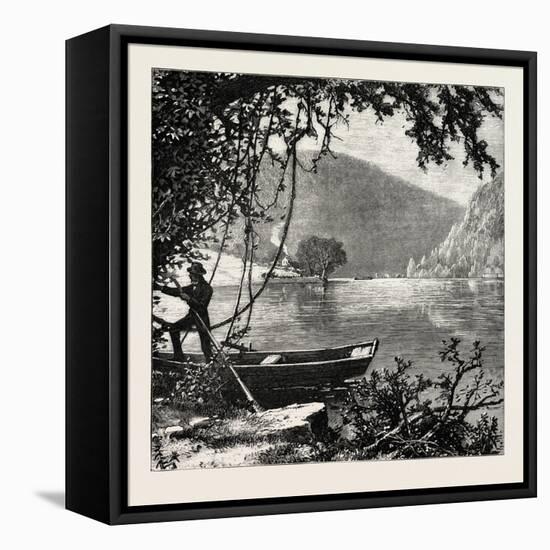 View on the James River, USA, 1870s-null-Framed Stretched Canvas