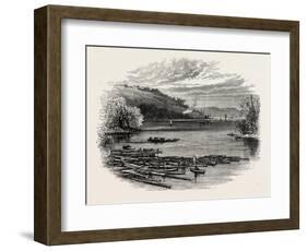 View on the James River, Virginia, USA, 1870s-null-Framed Giclee Print