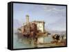 View on the Mediterranean, 1834-35-George Clarkson Stanfield-Framed Stretched Canvas