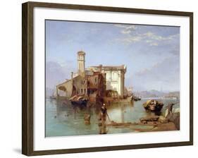 View on the Mediterranean, 1834-35-George Clarkson Stanfield-Framed Giclee Print