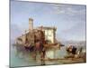 View on the Mediterranean, 1834-35-George Clarkson Stanfield-Mounted Giclee Print