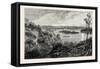 View on the Mississippi, USA, 1870s-null-Framed Stretched Canvas