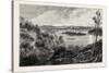 View on the Mississippi, USA, 1870s-null-Stretched Canvas