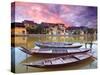 View on the Old Town of Hoi an from the River. Boats in the Foreground.-GoodOlga-Stretched Canvas