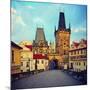 View on the Prague ,Charles Bridge ,Lesser Bridge Tower. Instagram Effect-scorpp-Mounted Photographic Print