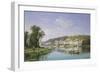 View on the Rhine-Charles Kuwasseg-Framed Giclee Print