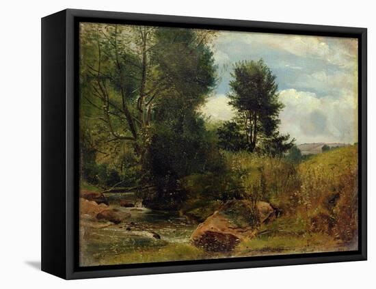 View on the River Sid, Near Sidmouth, C.1852-Lionel Constable-Framed Stretched Canvas