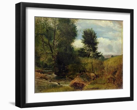 View on the River Sid, Near Sidmouth, C.1852-Lionel Constable-Framed Giclee Print
