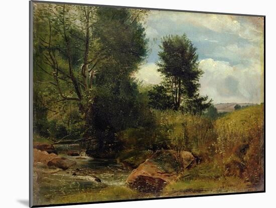 View on the River Sid, Near Sidmouth, C.1852-Lionel Constable-Mounted Giclee Print