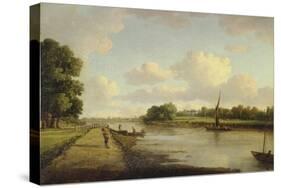 View on the River Thames at Richmond (?), C.1776-William Marlow-Stretched Canvas