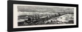 View on the Suez Canal, Egypt, 1879-null-Framed Giclee Print