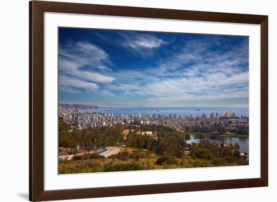 View on Vina Del Mar and Valparaiso, Chile-Nataliya Hora-Framed Photographic Print