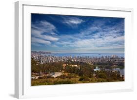 View on Vina Del Mar and Valparaiso, Chile-Nataliya Hora-Framed Photographic Print