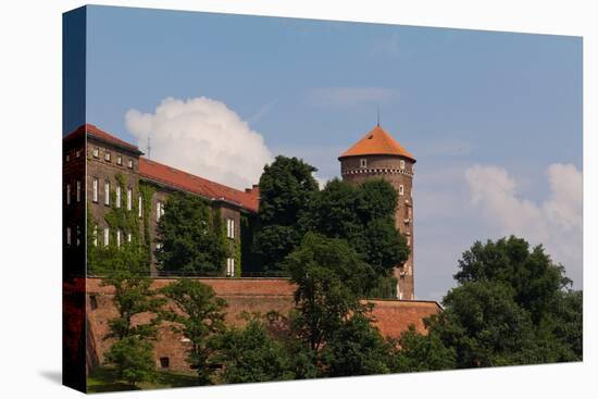 View on Wawel Royal Castle with Sandomierska Tower in Cracow in Poland-mychadre77-Stretched Canvas