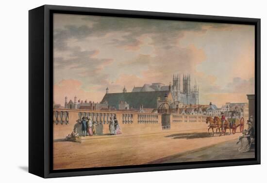 View on Westminster Bridge, 1792-Thomas Malton II-Framed Stretched Canvas