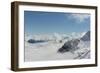 View on Winter Snowy Mountains and Blue Sky above Clouds, Krasnaya Polyana, Sochi, Russia-wasja-Framed Photographic Print