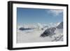 View on Winter Snowy Mountains and Blue Sky above Clouds, Krasnaya Polyana, Sochi, Russia-wasja-Framed Photographic Print