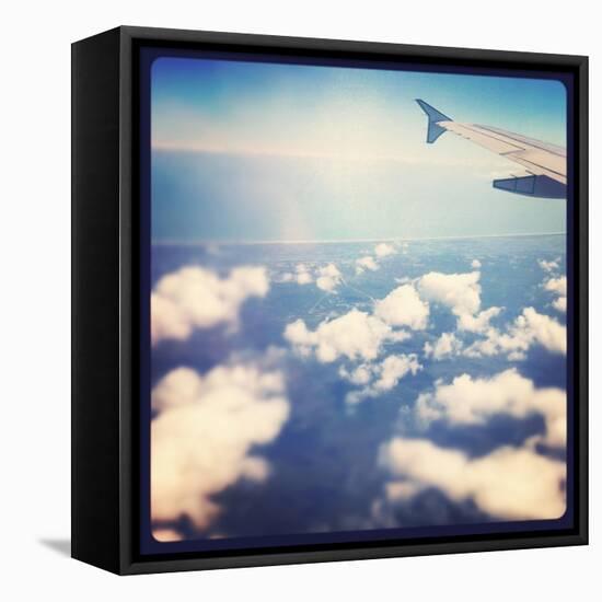 View Out Airplane Window-melking-Framed Stretched Canvas