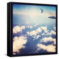 View Out Airplane Window-melking-Framed Stretched Canvas