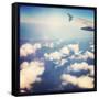 View Out Airplane Window-melking-Framed Stretched Canvas