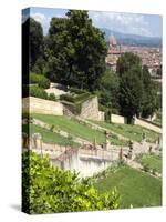 View Out over Florence from the Bardini Garden, the Bardini Garden, Florence, Tuscany-Nico Tondini-Stretched Canvas