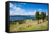 View over a Bay in Chiloe, Chile, South America-Michael Runkel-Framed Stretched Canvas