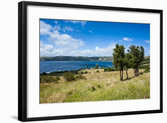 View over a Bay in Chiloe, Chile, South America-Michael Runkel-Framed Photographic Print