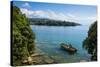 View over a Canoe on Nkhata Bay, Lake Malawi, Malawi, Africa-Michael Runkel-Stretched Canvas