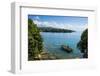 View over a Canoe on Nkhata Bay, Lake Malawi, Malawi, Africa-Michael Runkel-Framed Photographic Print