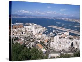 View Over Airport and Europort, Gibraltar, Mediterranean-Michael Jenner-Stretched Canvas