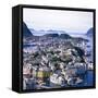 View Over Alesund, More Og Romsdal, Norway, Scandinavia, Europe-Geoff Renner-Framed Stretched Canvas