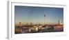 View over Alexanderstrasse to TV Tower, Rotes Rathaus (Red Town Hall), Hotel Park Inn and Alexa sho-Markus Lange-Framed Photographic Print