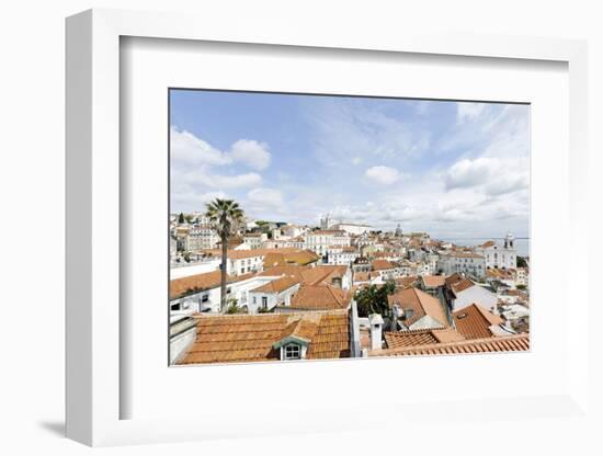 View over Alfama District and SŽ Cathedral-Axel Schmies-Framed Photographic Print