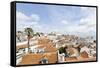 View over Alfama District and SŽ Cathedral-Axel Schmies-Framed Stretched Canvas