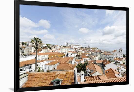 View over Alfama District and SŽ Cathedral-Axel Schmies-Framed Photographic Print