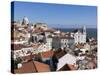 View over Alfama District from Miradouro Das Portas Do Sol, Alfama, Lisbon, Portugal, Europe-Stuart Black-Stretched Canvas