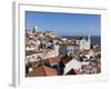 View over Alfama District from Miradouro Das Portas Do Sol, Alfama, Lisbon, Portugal, Europe-Stuart Black-Framed Photographic Print