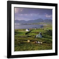 View over Allihies and Ballydonegan Bay, Beara Peninsula, County Cork, Munster, Republic of Ireland-Stuart Black-Framed Premium Photographic Print