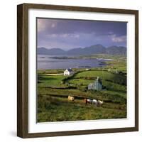 View over Allihies and Ballydonegan Bay, Beara Peninsula, County Cork, Munster, Republic of Ireland-Stuart Black-Framed Photographic Print