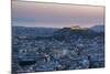 View over Athens and The Acropolis at sunset from Likavitos Hill, Athens, Attica Region, Greece-Matthew Williams-Ellis-Mounted Photographic Print