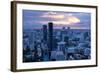 View over Bangkok at Sunset from the Vertigo Bar on the Roof the Banyan Tree Hotel-Lee Frost-Framed Photographic Print