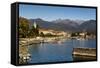 View over Baveno Town, Lake Maggiore, Italian Lakes, Piedmont, Italy, Europe-Yadid Levy-Framed Stretched Canvas